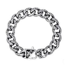 Edelstahl Schmuck Herren Link Armbänder Silber Balck 8,3 Zoll